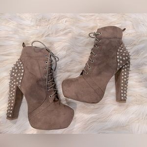 Women’s Ankle studded high heel Bootie